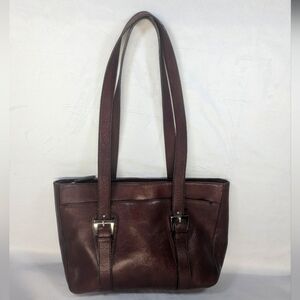 Etienne Aigner Genuine Leather Dark Burgundy Shoulder Bag